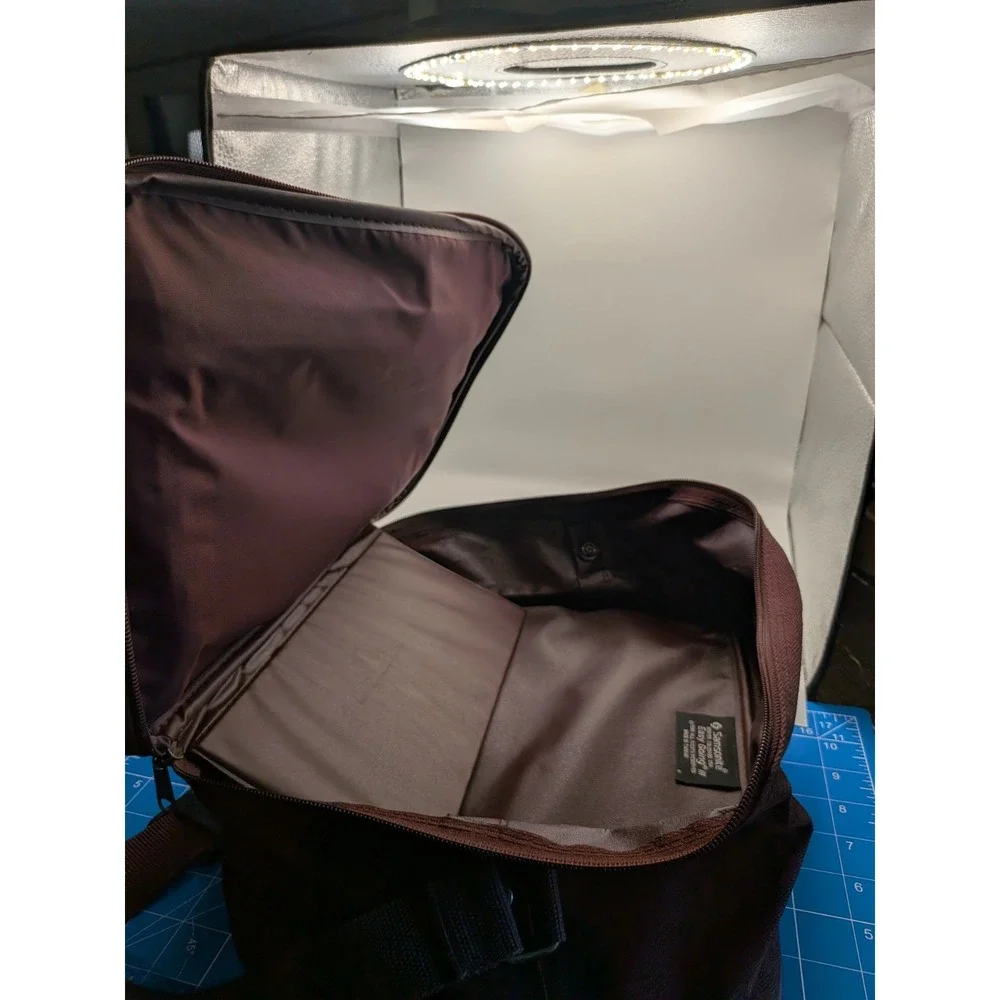 Samsonite Easy Going Brown Nylon Overnight Bag Soft Zip-Around Adjustable Strap